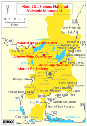 mt st helens map / usgs . click for bigger map